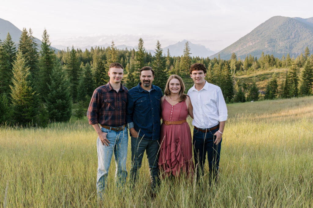 West Glacier Montana family photographer sunset
